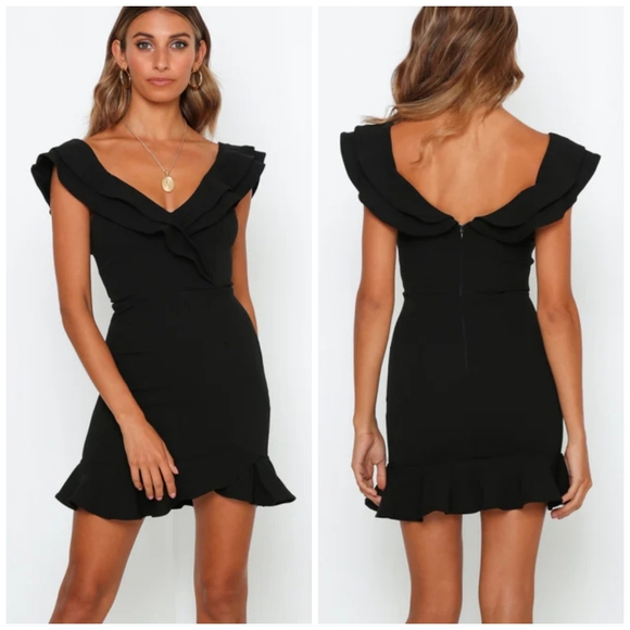 Hello Molly Dresses & Skirts - NEW HELLO MOLLY Carrying Your Love Black Mini Dress Size  2